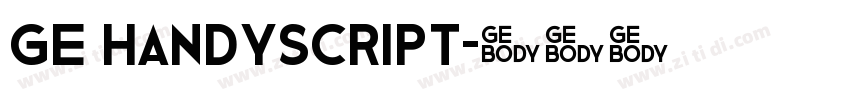 GE HandyScript字体转换